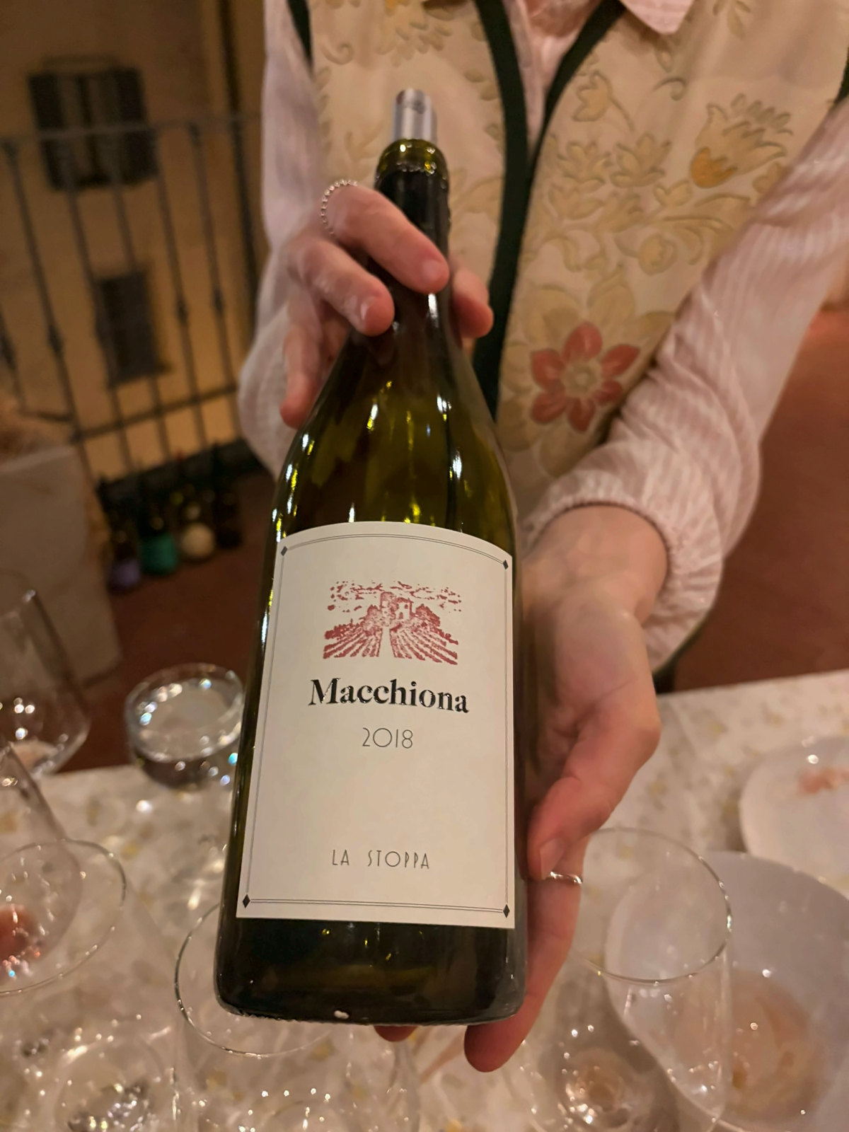 Bottiglia presentata durante la degustazione