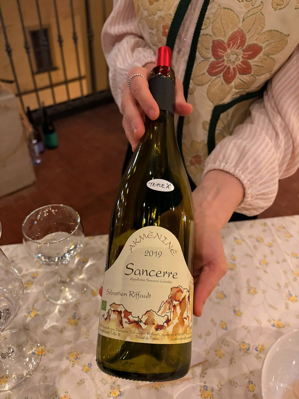Bottiglia presentata durante la degustazione