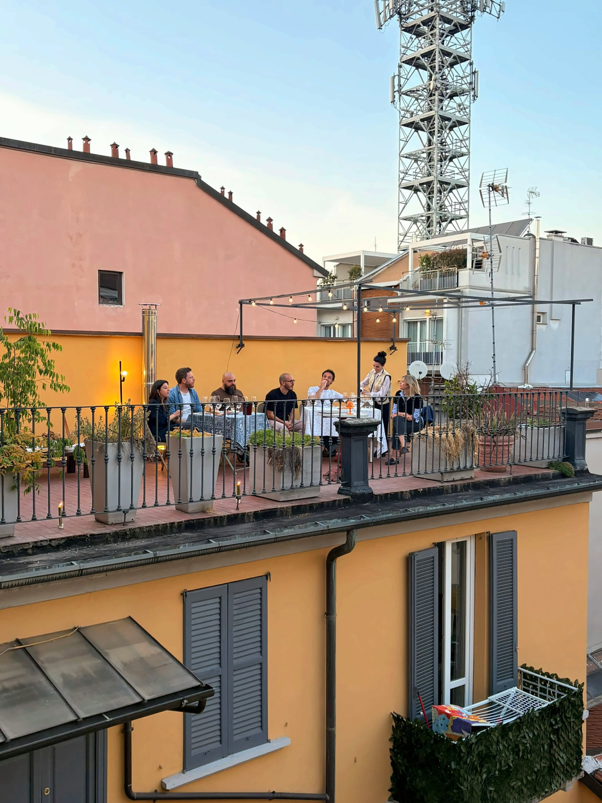 La terrazza vista dal basso