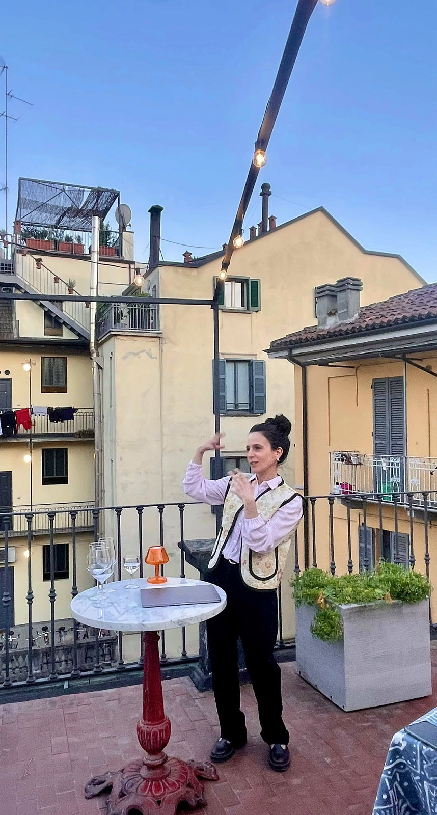 Racconto del vino in terrazza